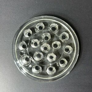 Vintage Clear Glass 16 Hole Flower Frog 5" Floral‎ Stem Arranging